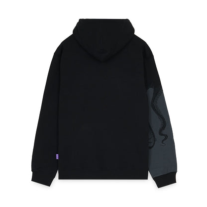 OCTOPUS SIDE HOODIE BLACK