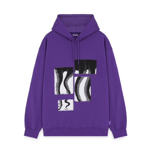 PATCHWORK HOODIE PURPLE OCTOPUS €60.0
