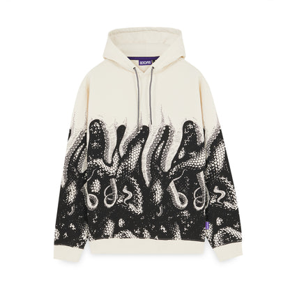 OCTOPUS SNAKES HOODIE DUSTYWHITE