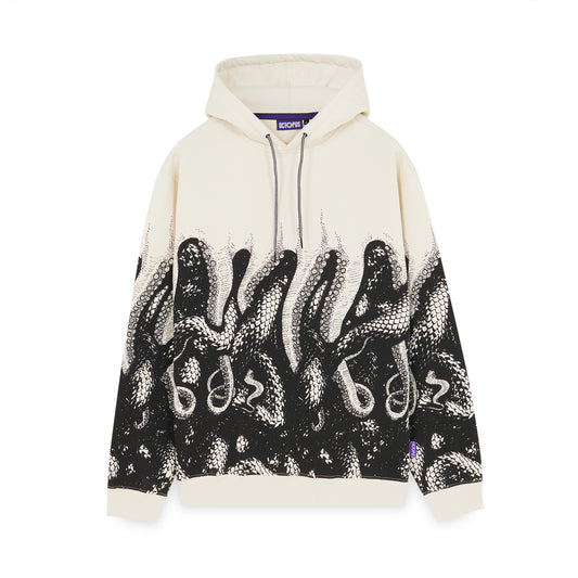 OCTOPUS SNAKES HOODIE DUSTYWHITE