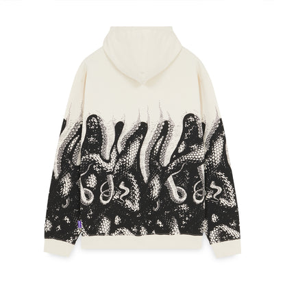 OCTOPUS SNAKES HOODIE DUSTYWHITE