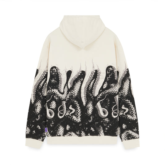OCTOPUS SNAKES HOODIE DUSTYWHITE