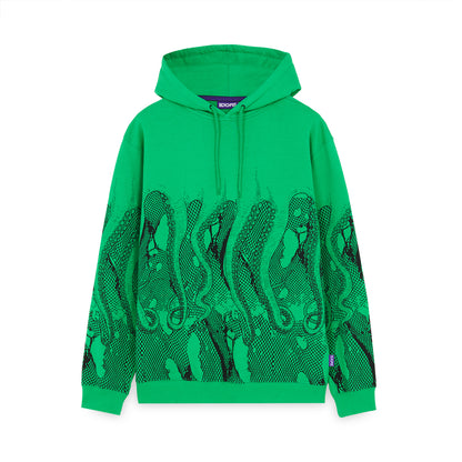 OCTOPUS FISHNET HOODIE GREEN OCTOPUS €55.0