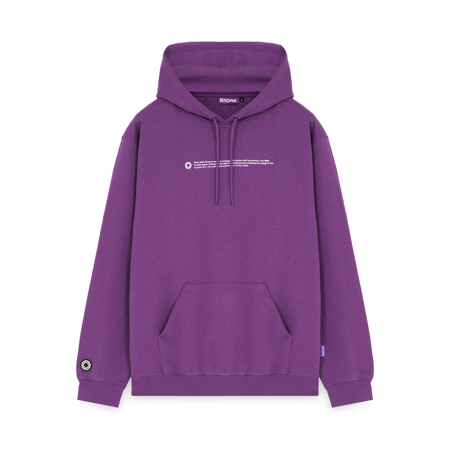 OUTLINE LOGO HOODIE PURPLE OCTOPUS €50.0