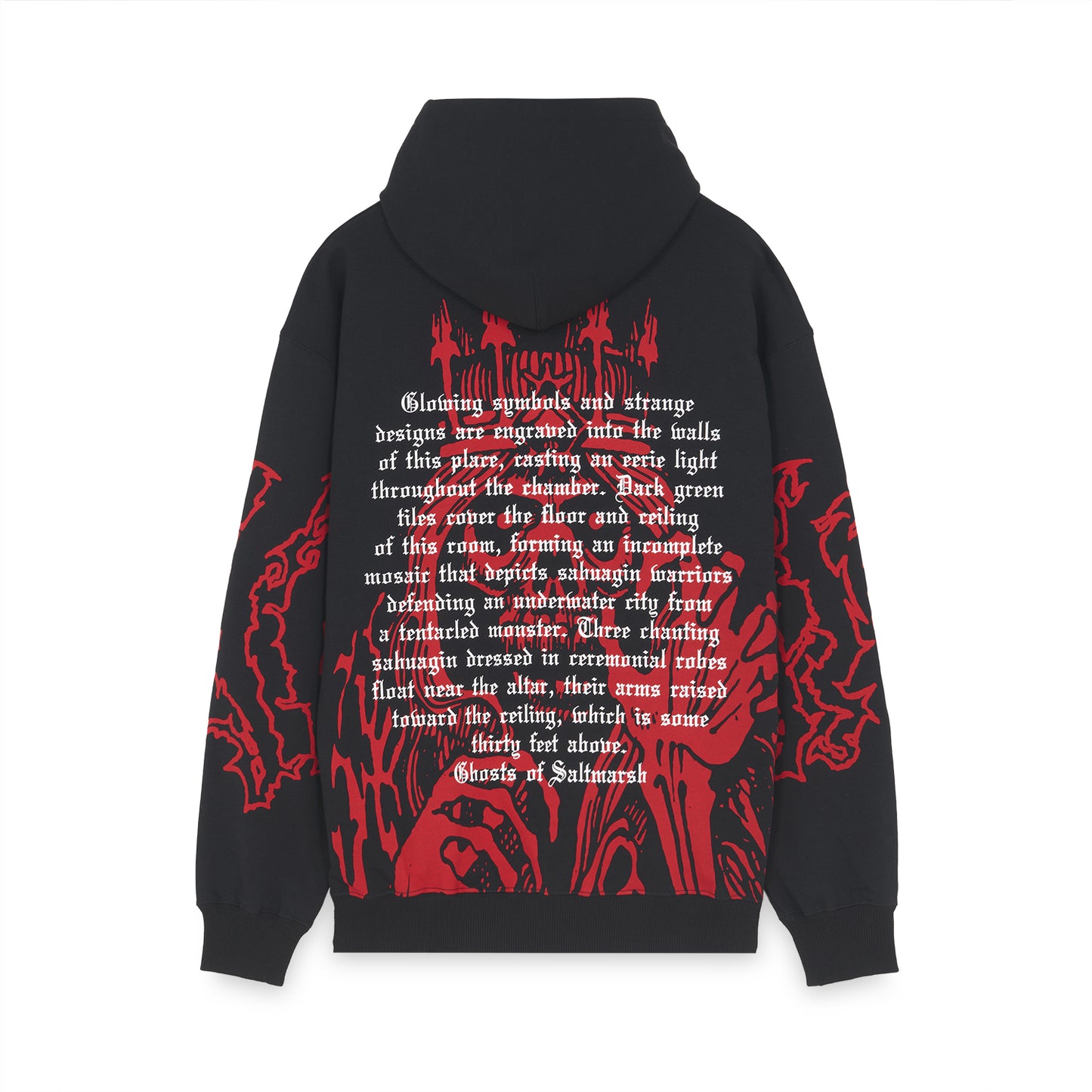 OCTOPUS DUNGEONS &amp; DRAGONS LICH KING HOODIE RED BLACK