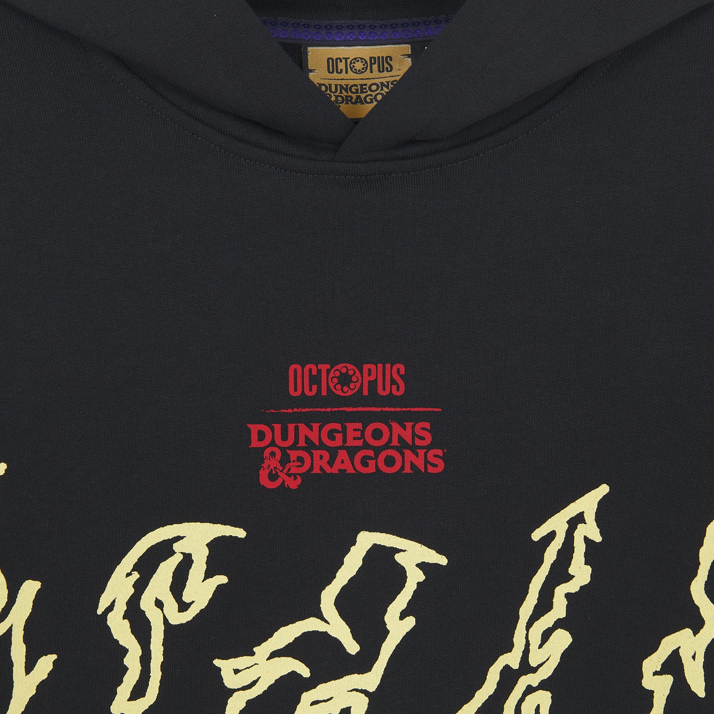 OCTOPUS DUNGEONS & DRAGONS LICH KING HOODIE YELLOW BLACK