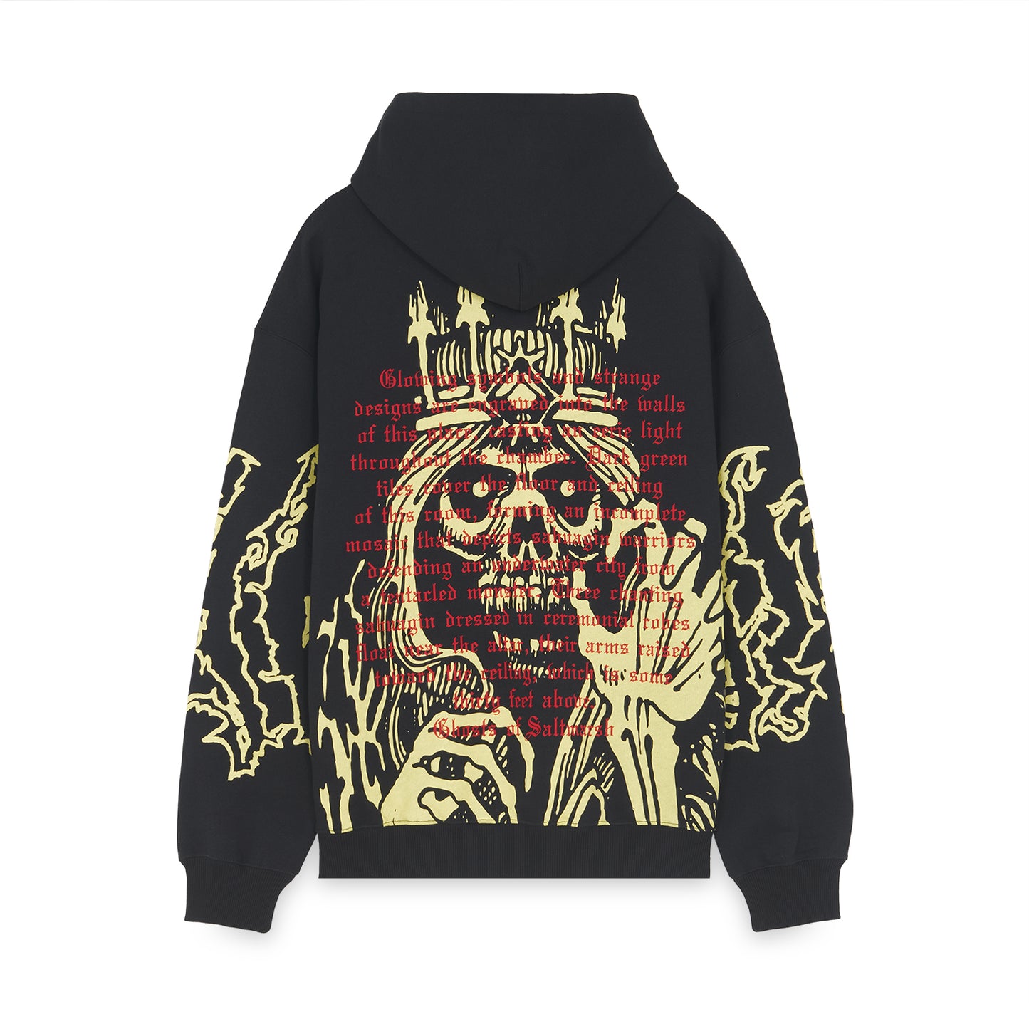 OCTOPUS DUNGEONS & DRAGONS LICH KING HOODIE YELLOW BLACK