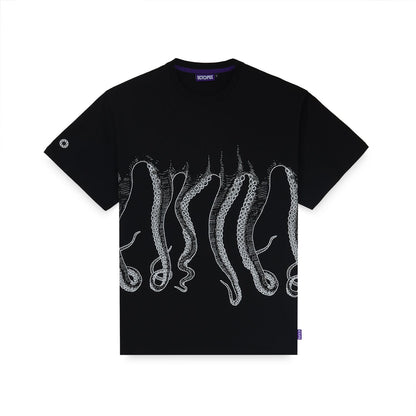 OCTOPUS OUTLINE TEE WHITE BLACK
