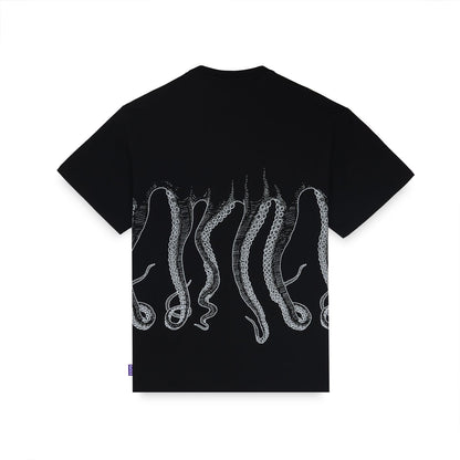 OCTOPUS OUTLINE TEE WHITE BLACK