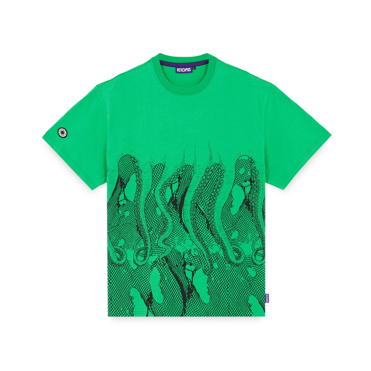 OCTOPUS FISHNET TEE GREEN