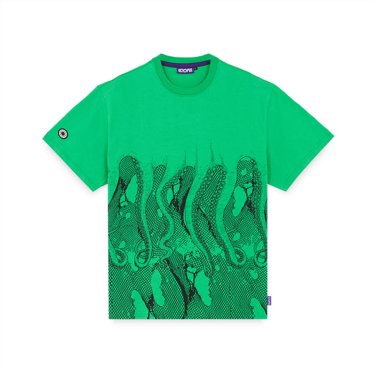 OCTOPUS FISHNET TEE GREEN