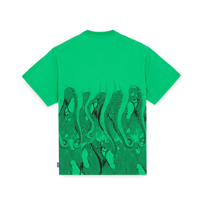 OCTOPUS FISHNET TEE GREEN