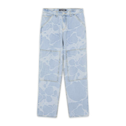 MARBLE JACQUARD KNEE PADS PANTS LIGHT BLUE IUTER €60.0