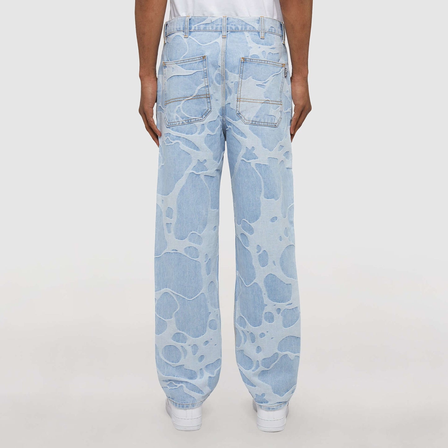 MARBLE JACQUARD KNEE PADS PANTS LIGHT BLUE IUTER €60.0