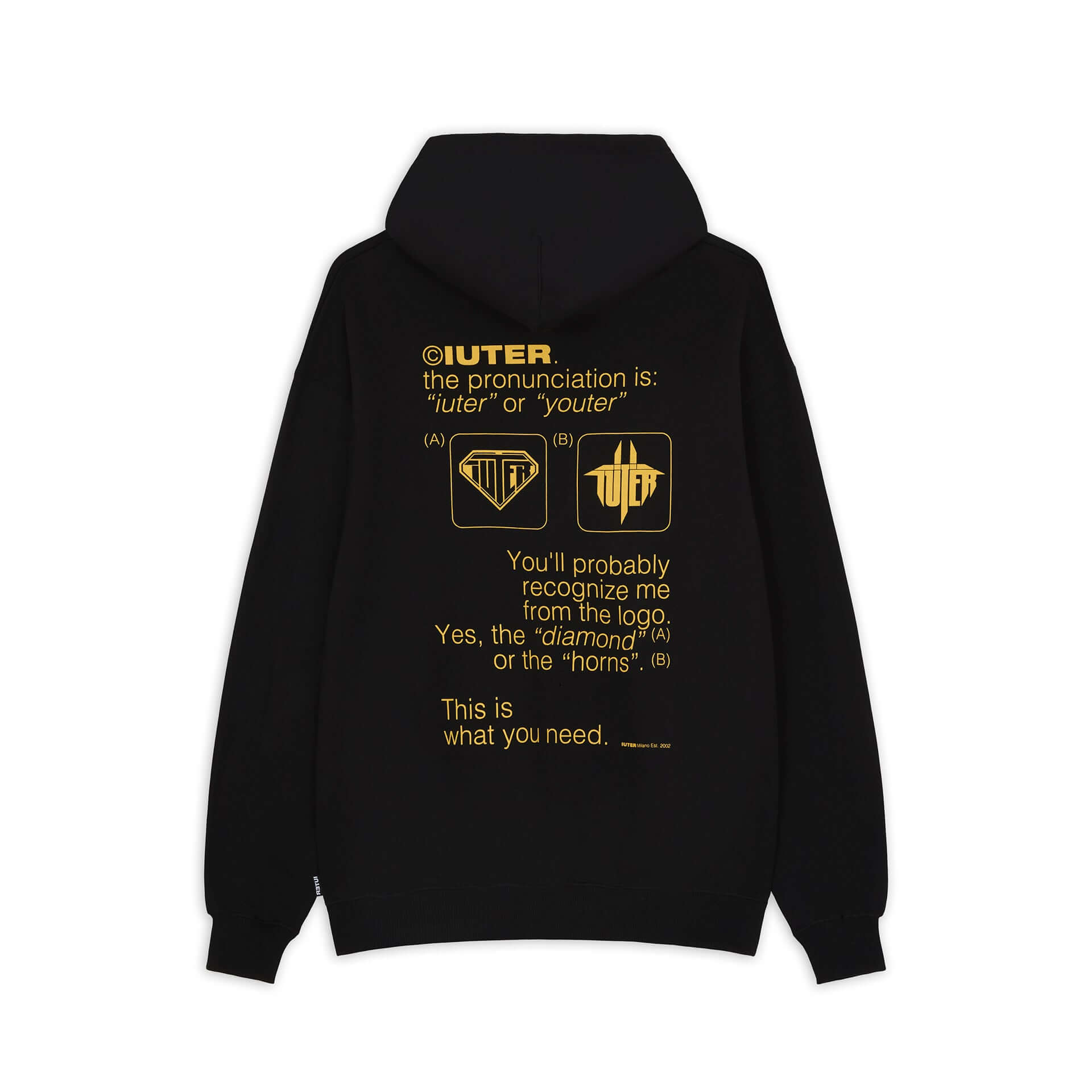 SENSE HOODIE BLACK IUTER €38.0