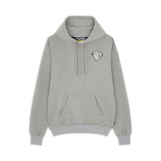 CRUMPLE LOGO HOODIE LIGHT GRAY