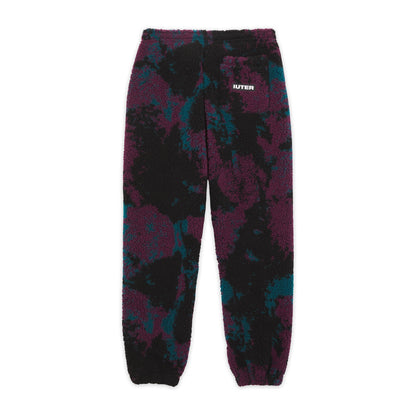 TIE DYE FUR PANTS PURPLE