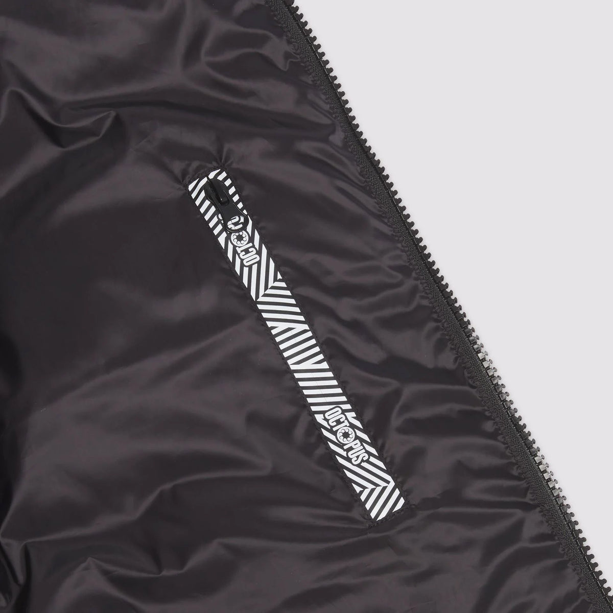 OCTOPUS OUTLINE PUFF JACKET PURPLE BLACK