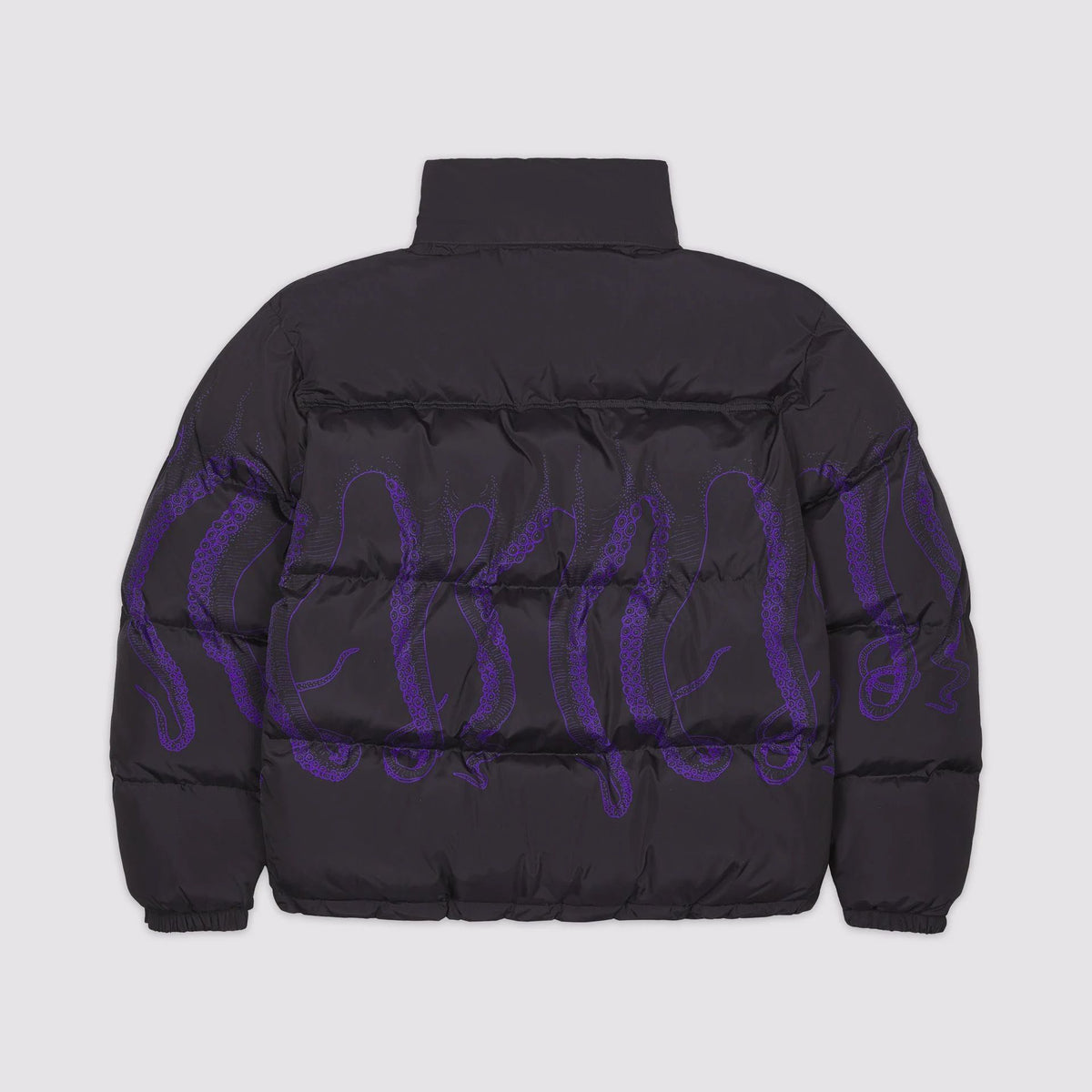 OCTOPUS OUTLINE PUFF JACKET PURPLE BLACK