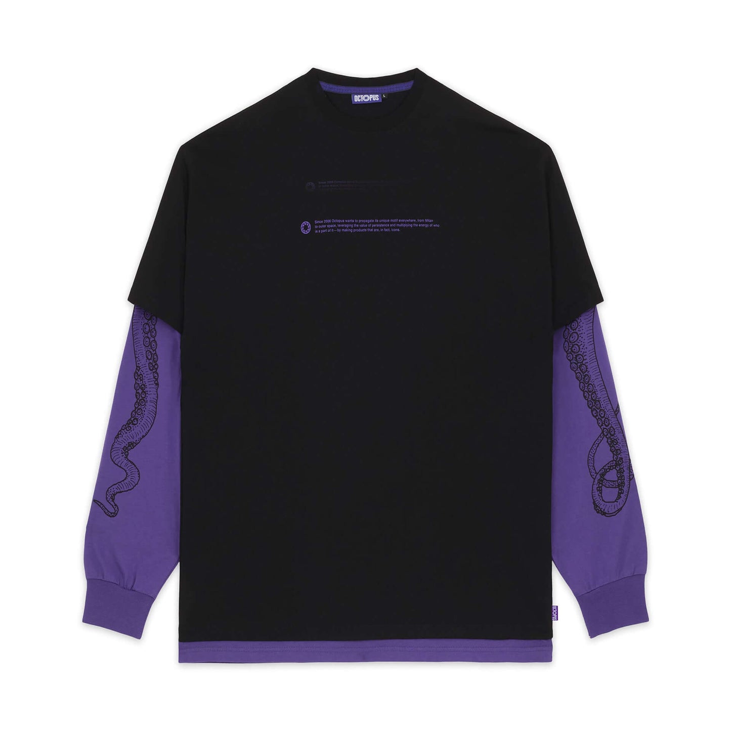 LOGO DOUBLE LS TEE BLACK OCTOPUS €26.0