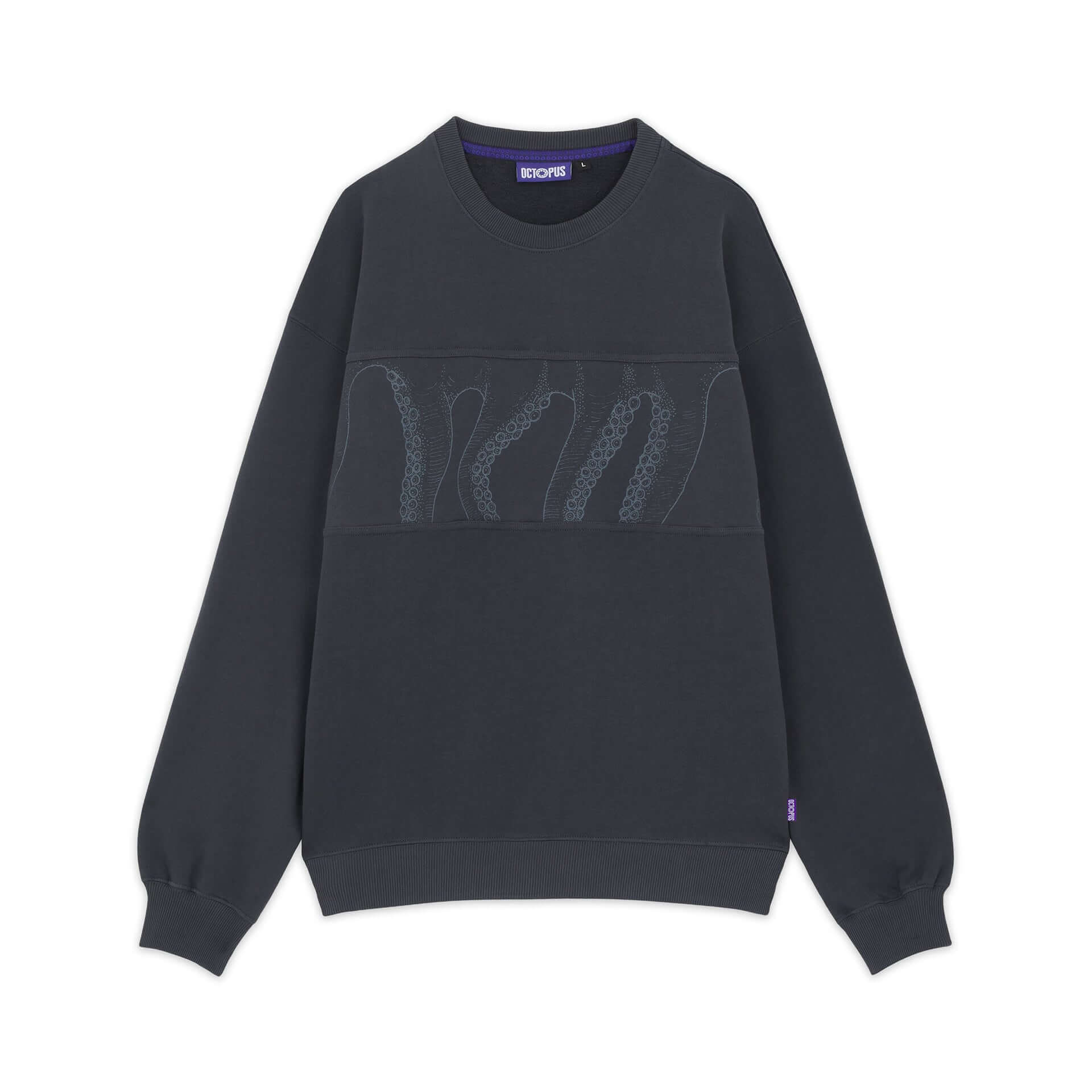 OUTLINE BAND CREWNECK ASPHALT OCTOPUS €40.0