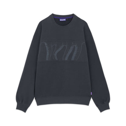 OUTLINE BAND CREWNECK ASPHALT OCTOPUS €40.0