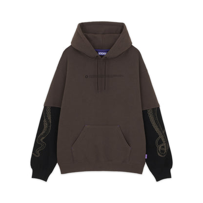LOGO OVERHOODIE BROWN