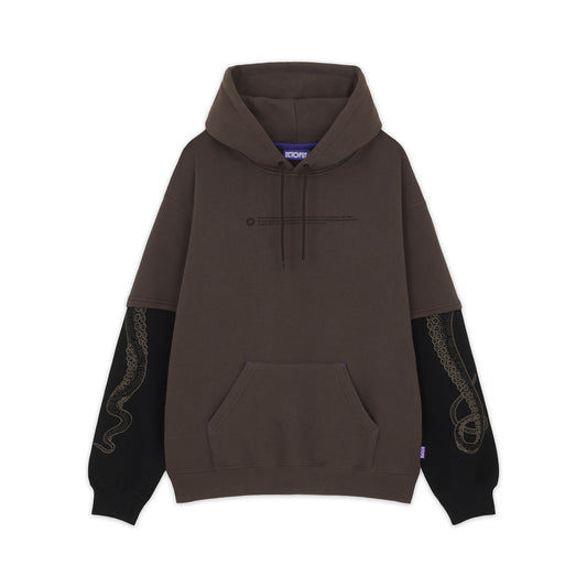 LOGO OVERHOODIE BROWN