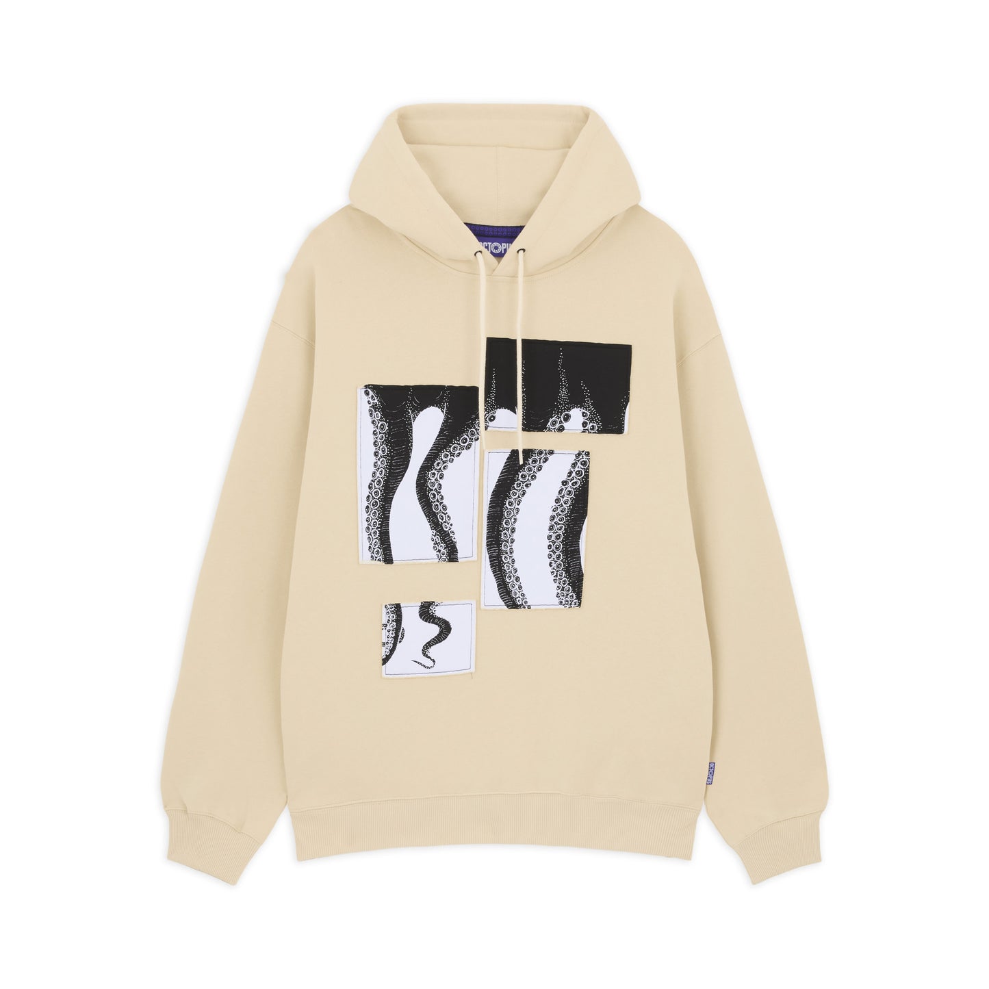 PATCHWORK HOODIE CREAM