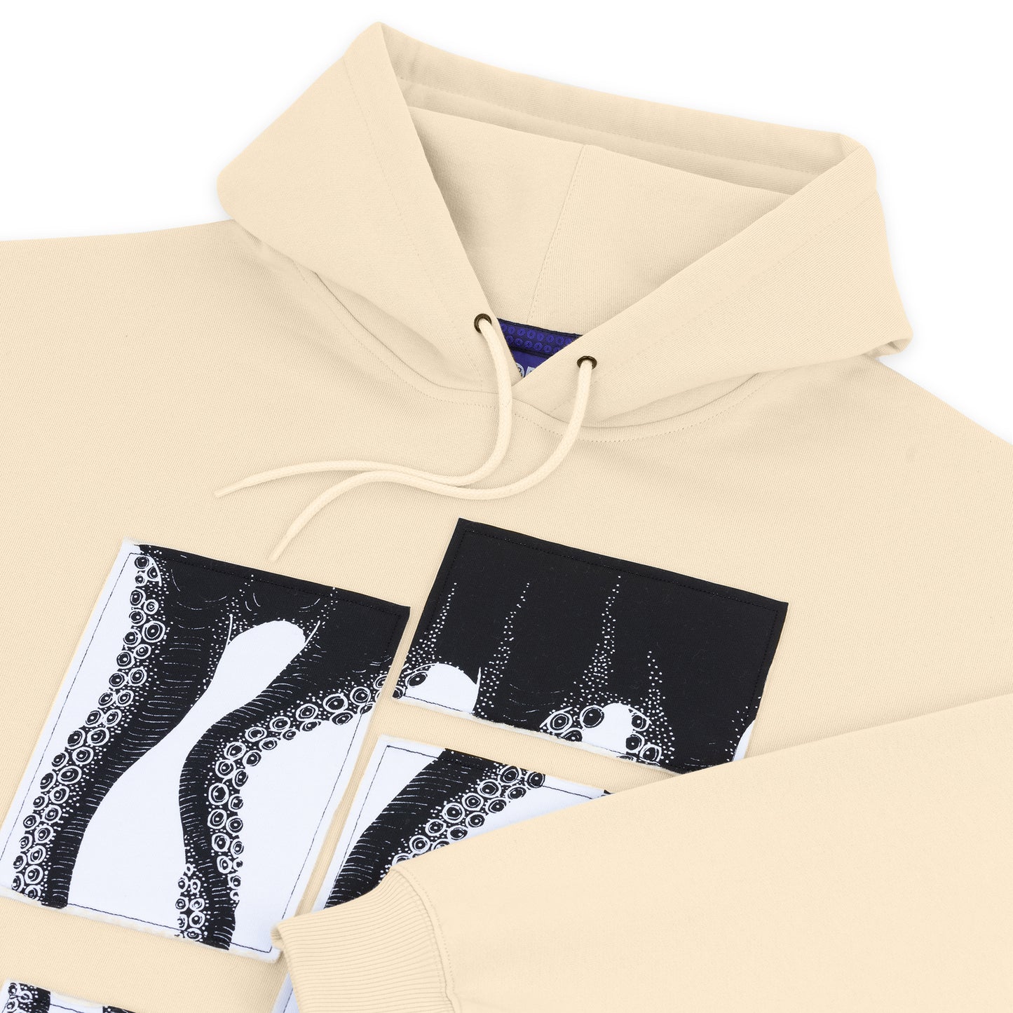 PATCHWORK HOODIE CREAM