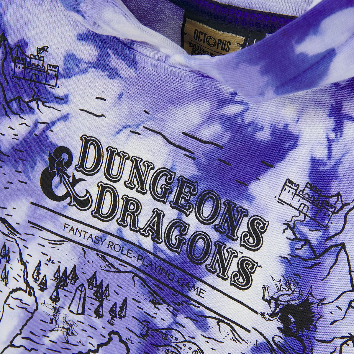 D&D Map Marble Hoodie Marble Purple