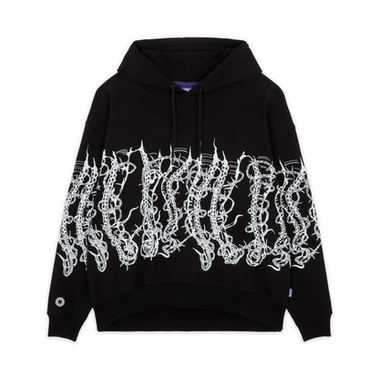 OCTOPUS BY GIORGIO DI SALVO BARBED WIRE HOODIE BLACK