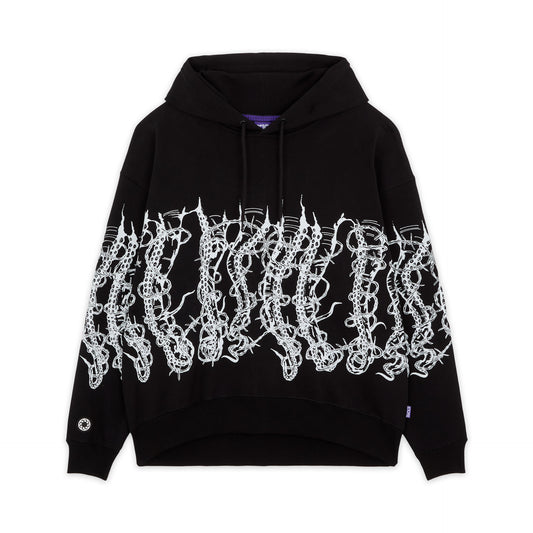 OCTOPUS BY GIORGIO DI SALVO BARBED WIRE HOODIE BLACK