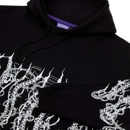 OCTOPUS BY GIORGIO DI SALVO BARBED WIRE HOODIE BLACK