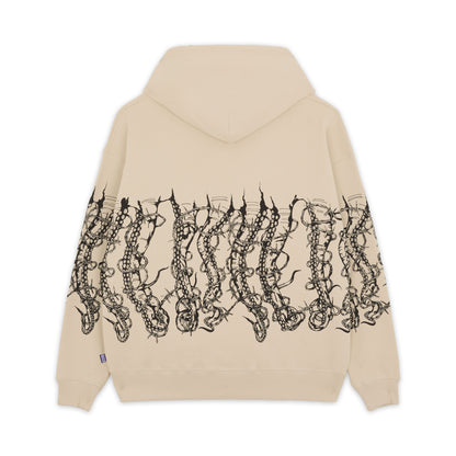 OCTOPUS BY GIORGIO DI SALVO BARBED WIRE HOODIE CREAM