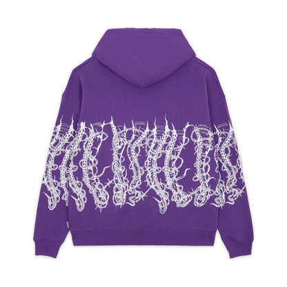 OCTOPUS BY GIORGIO DI SALVO BARBED WIRE HOODIE PURPLE