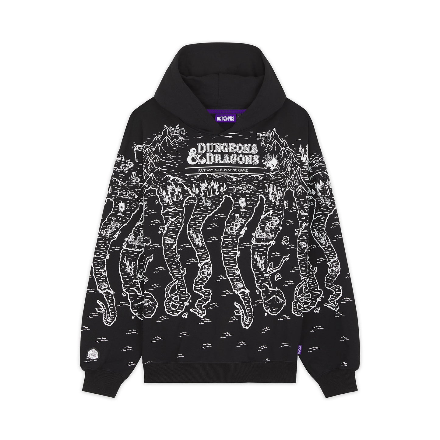 DUNGEONS & DRAGONS OCTOPUS MAP HOODIE BLACK