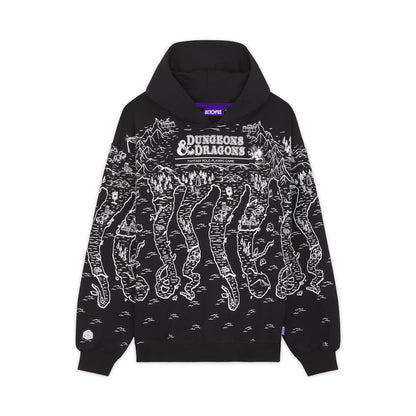 DUNGEONS & DRAGONS OCTOPUS MAP HOODIE BLACK