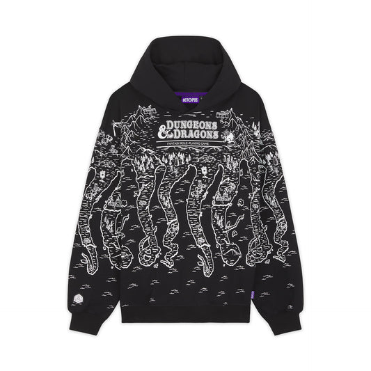 DUNGEONS & DRAGONS OCTOPUS MAP HOODIE BLACK