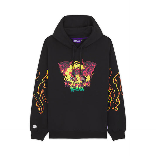 DUNGEONS & DRAGONS OCTOPUS RED DRAGON HOODIE BLACK