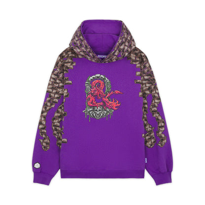 DUNGEONS & DRAGONS OCTOPUS LOGO PORTAL HOODIE PURPLE