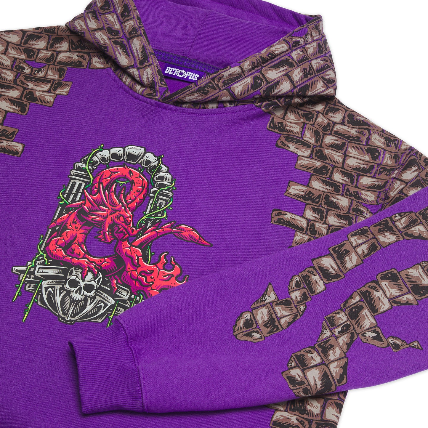 DUNGEONS & DRAGONS OCTOPUS LOGO PORTAL HOODIE PURPLE