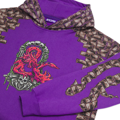 DUNGEONS & DRAGONS OCTOPUS LOGO PORTAL HOODIE PURPLE