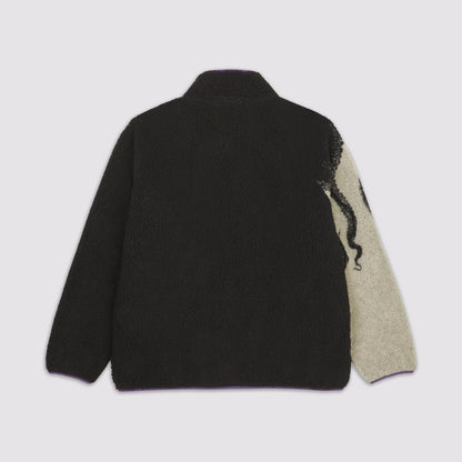 OCTOPUS SIDE SHERPA ZIP NECK BLACK