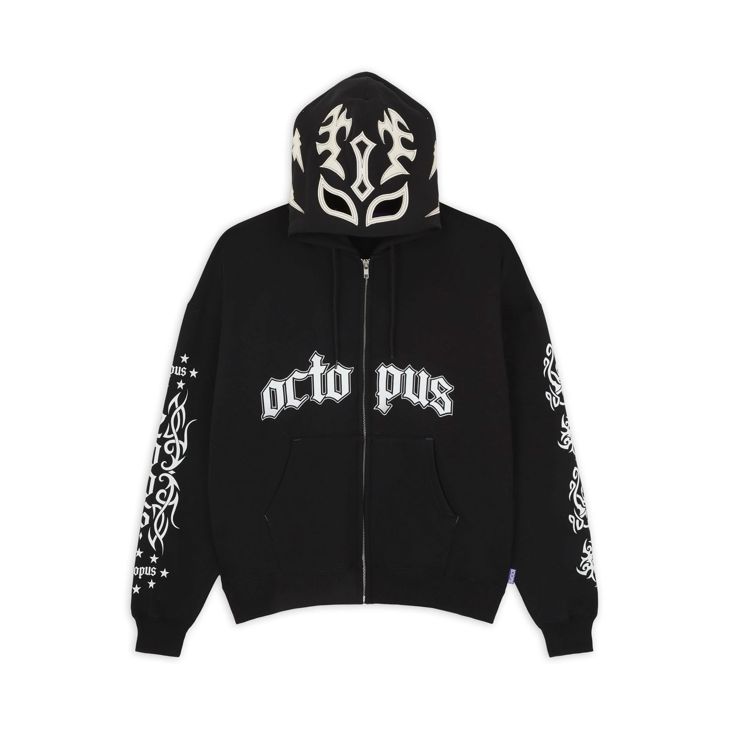 LUCHA LIBRE MASK FULL ZIP HOODIE BLACK