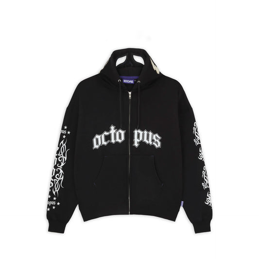 LUCHA LIBRE MASK FULL ZIP HOODIE BLACK