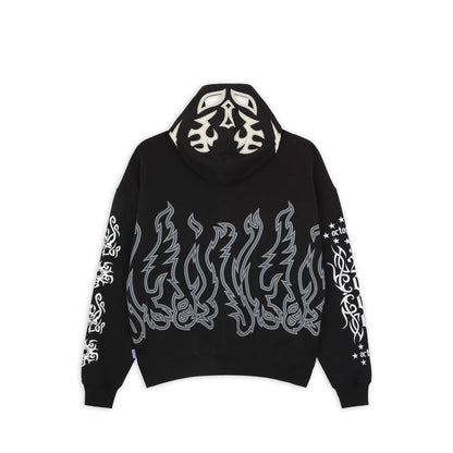LUCHA LIBRE MASK FULL ZIP HOODIE BLACK