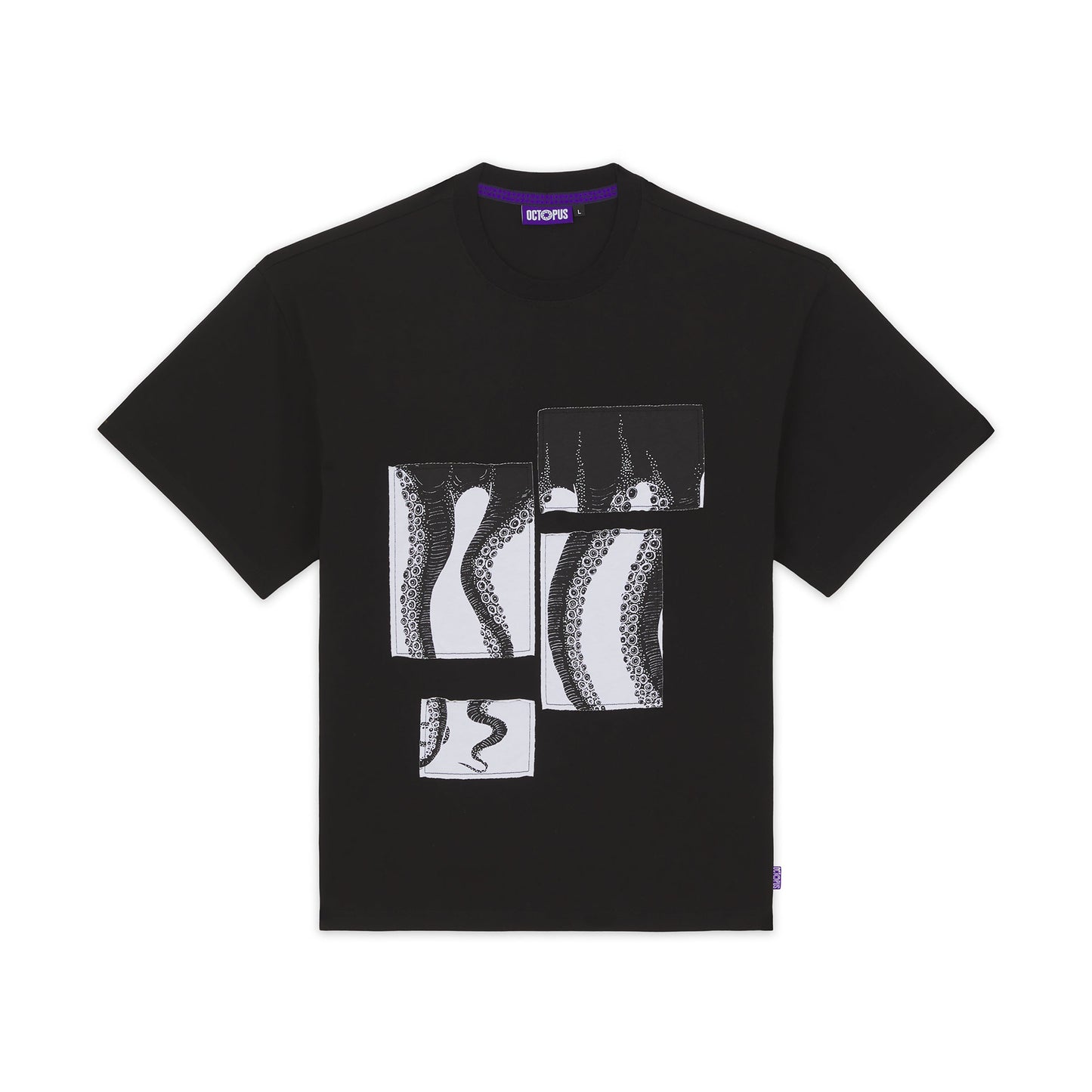 PATCHWORK TEE BLACK