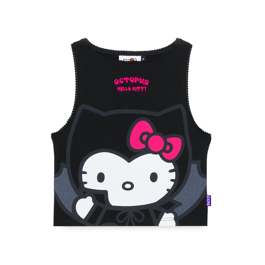 HELLO KITTY VAMPIRE CROP TANK BLACK