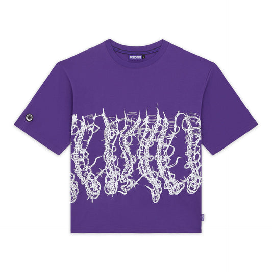 OCTOPUS BY GIORGIO DI SALVO BARBED WIRE TEE PURPLE